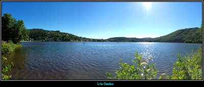 Le lac Chambon 
Assemblage de 5 Prises de vues, réalisé sur le sentier  autour du lac.
Mots-clés: lac chambon auvergne massif sancy